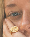 recycled gold sun ring // pinky ring