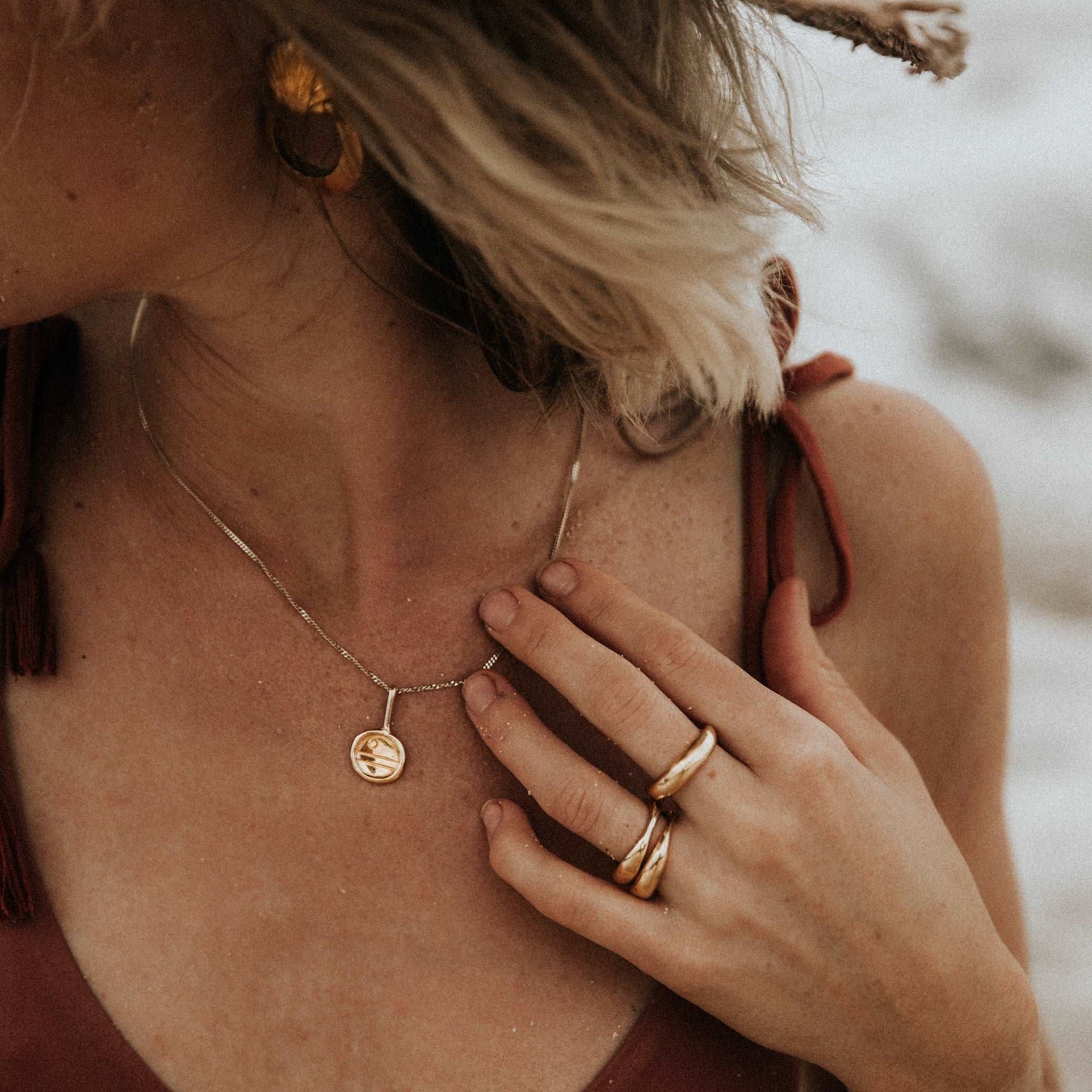 golden hour necklace // 14k gold