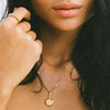 we.ar the sea necklace, lg. shell // 14k gold