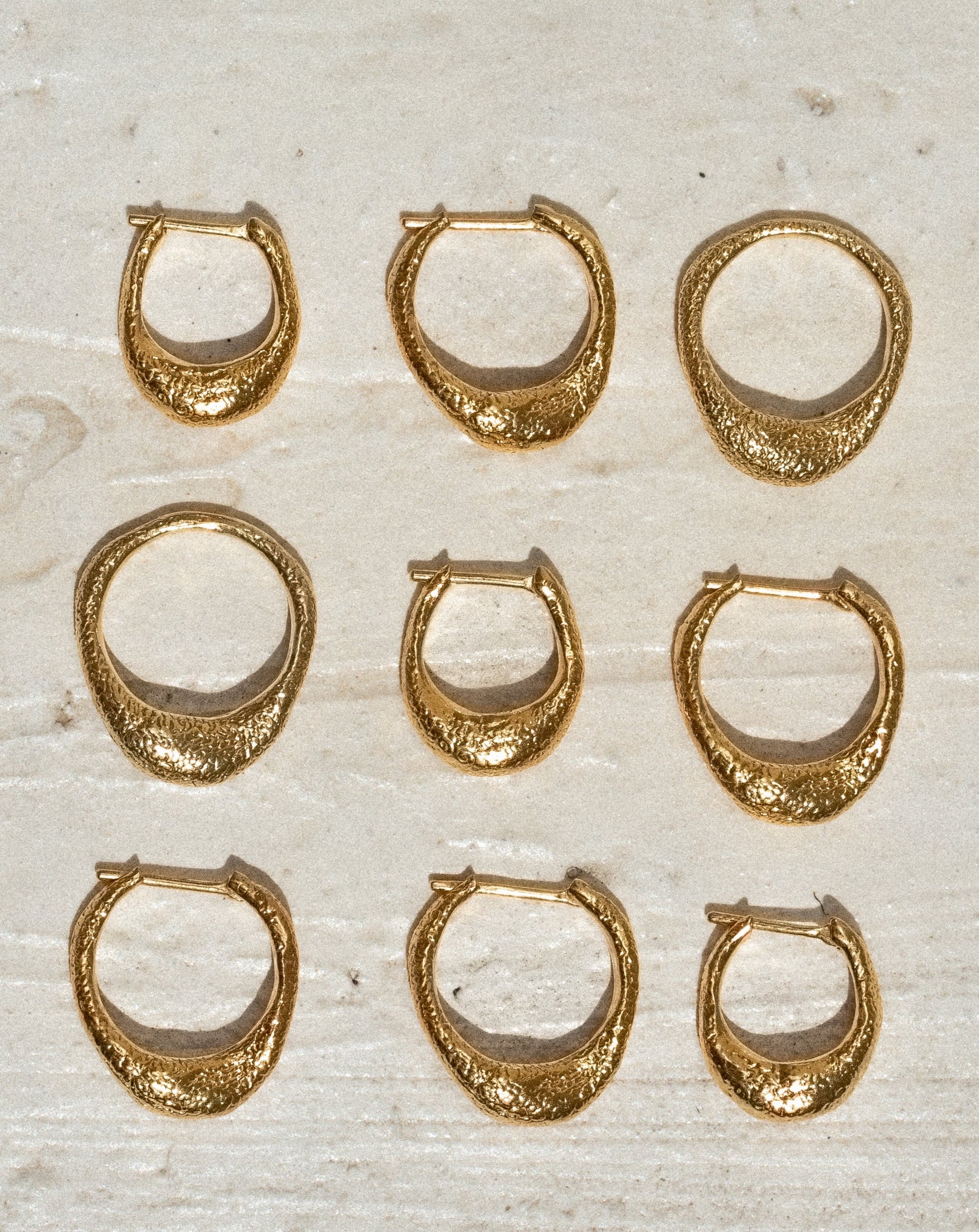 Gold Coral Hoops Large