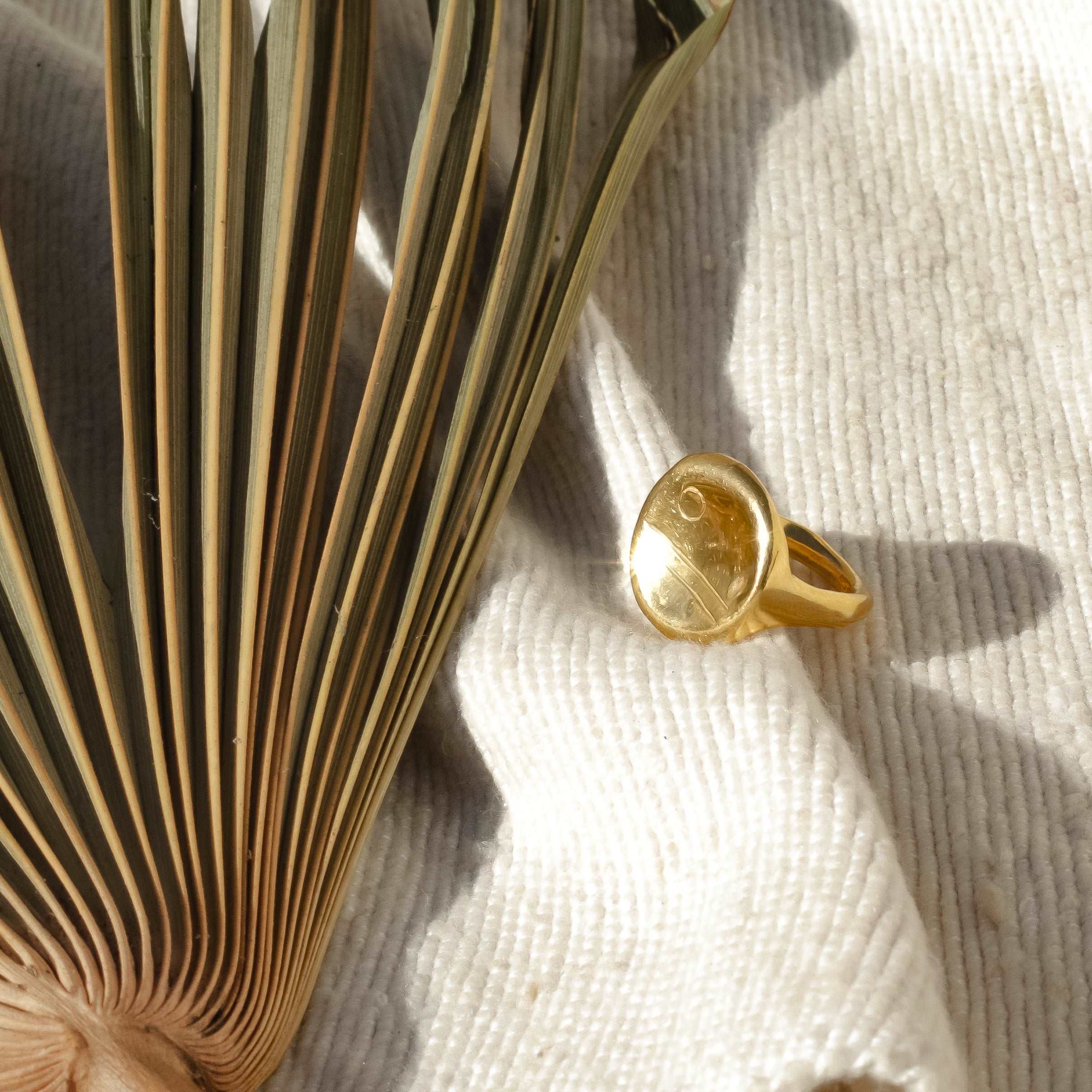 golden hour ring in recycled gold