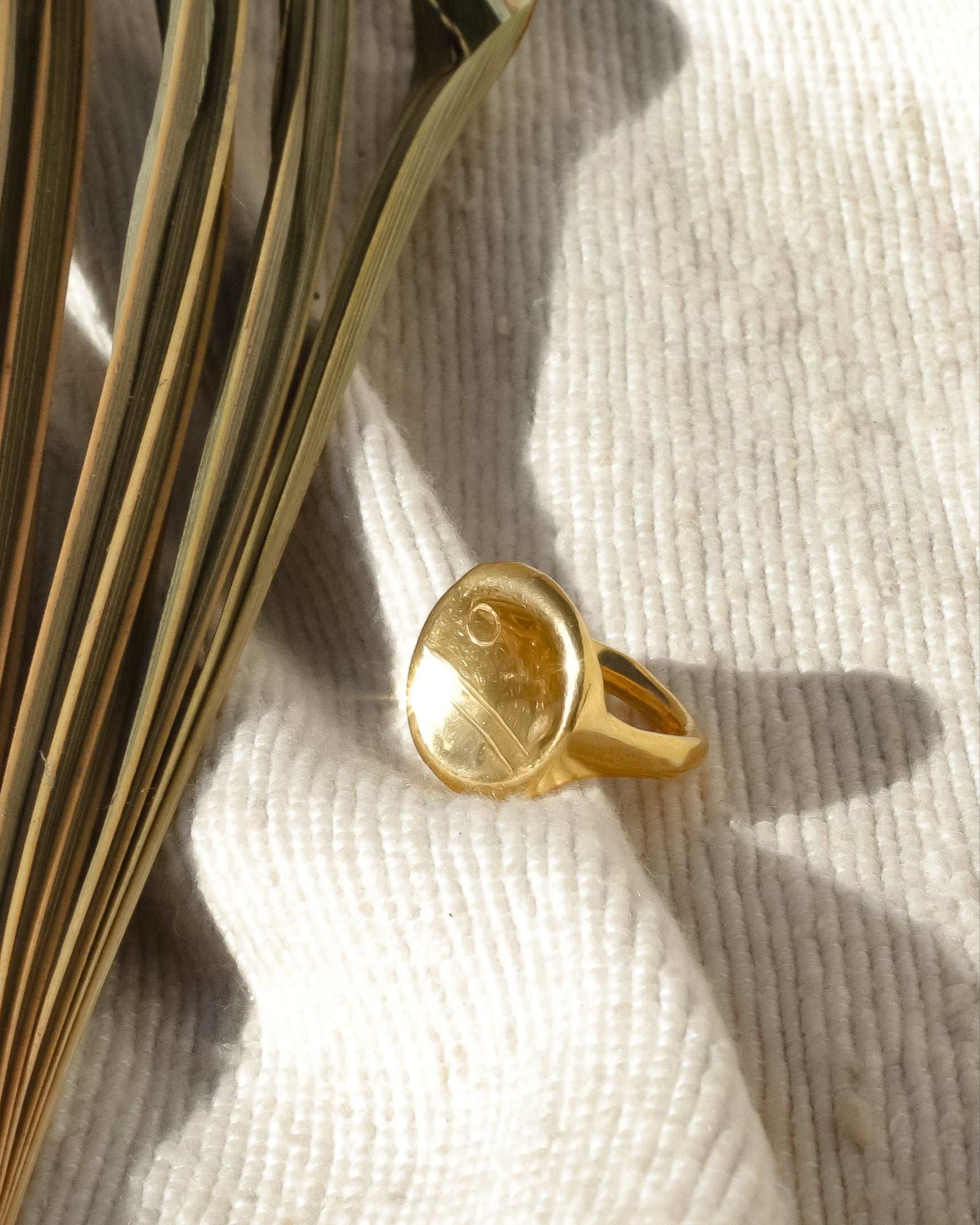 golden hour ring in recycled gold