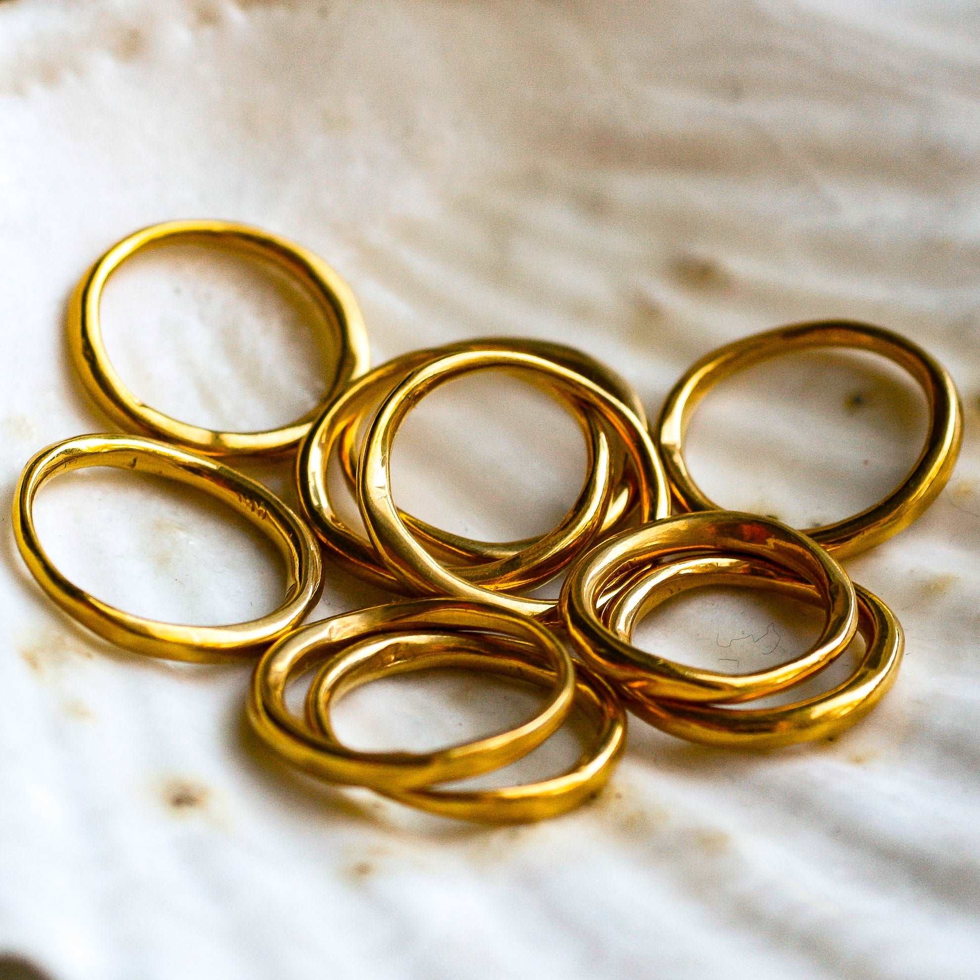 24k gold vermeil rings