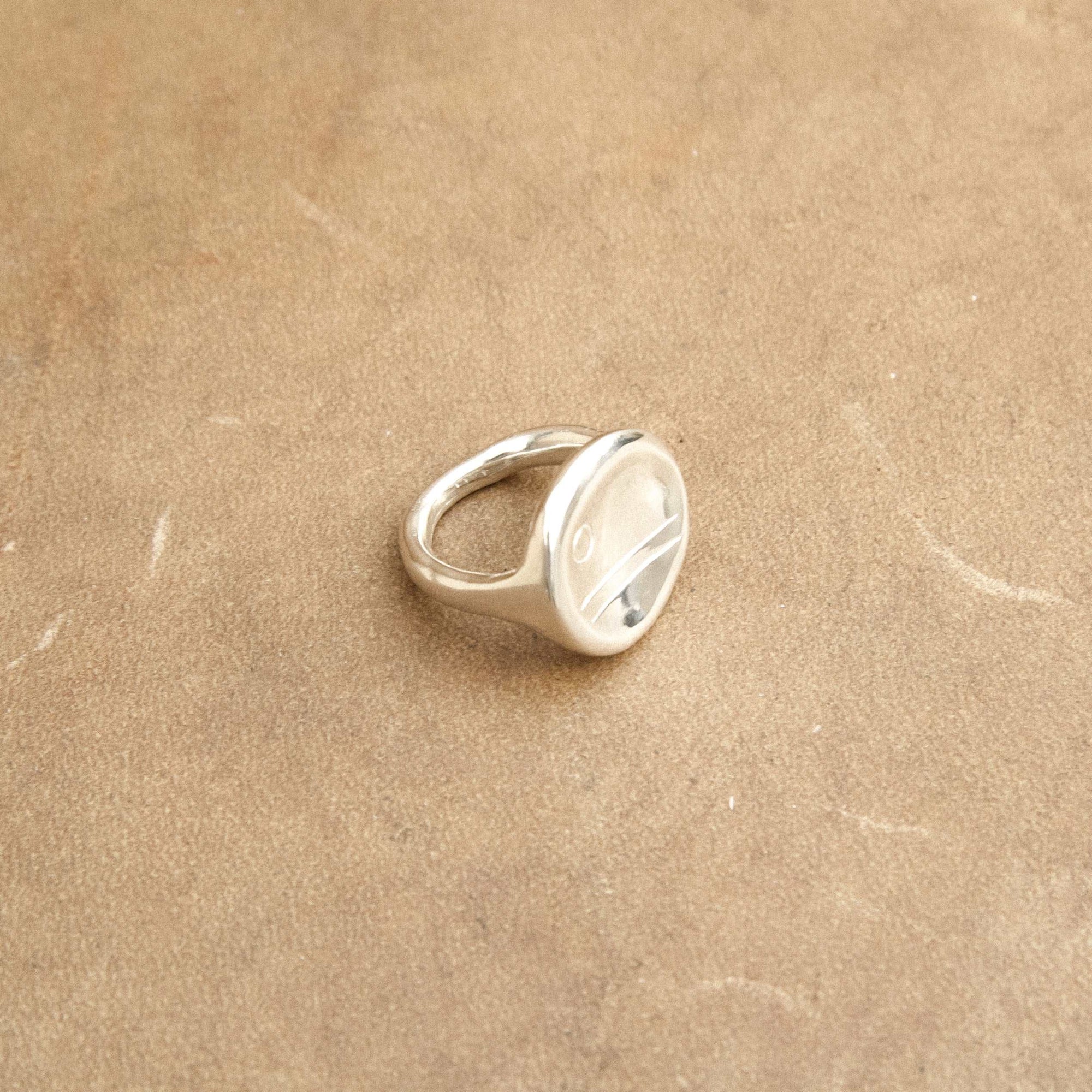 recycled silver sunset ring