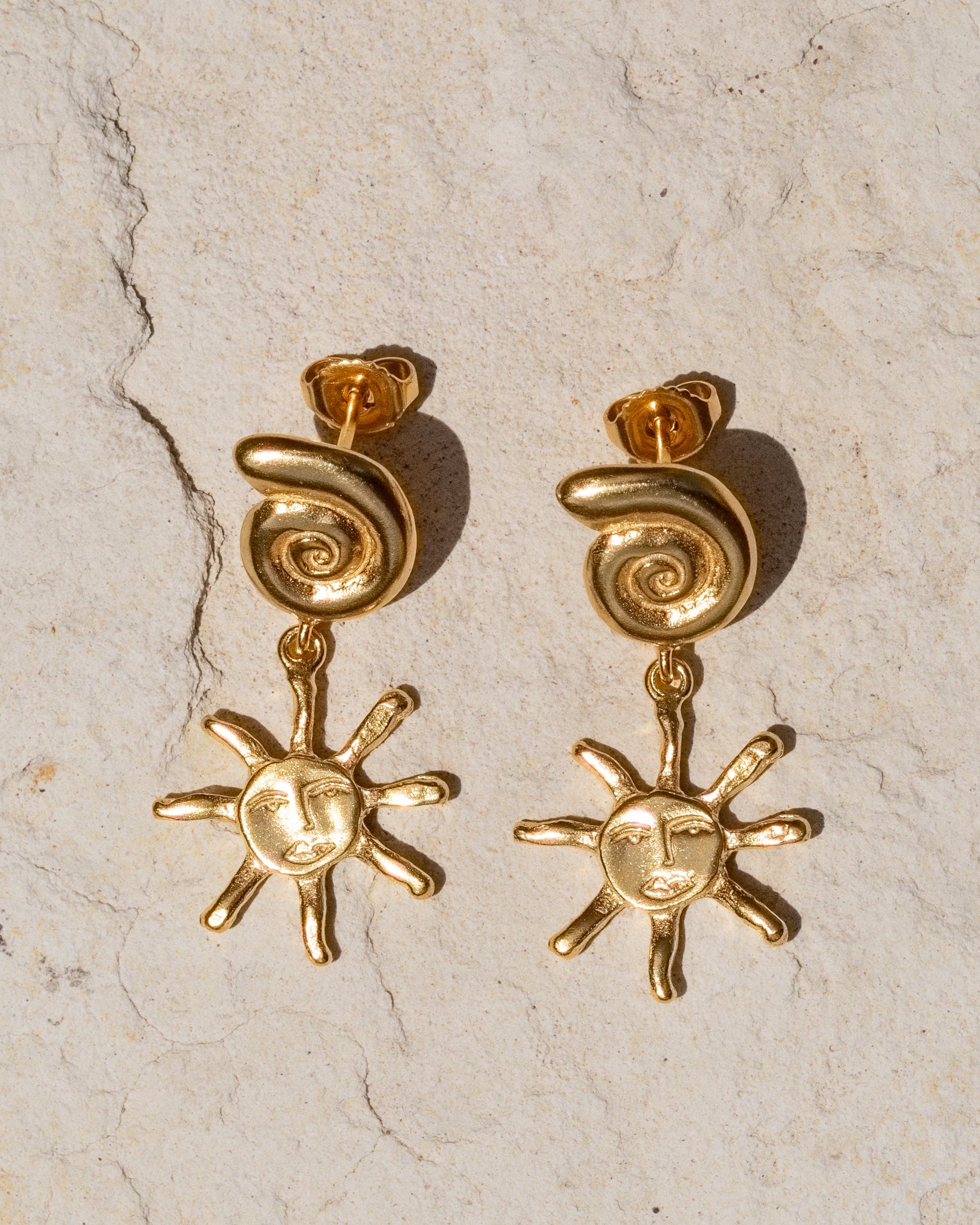 GOLD SEA & SOLEILSEEKER EARRINGS