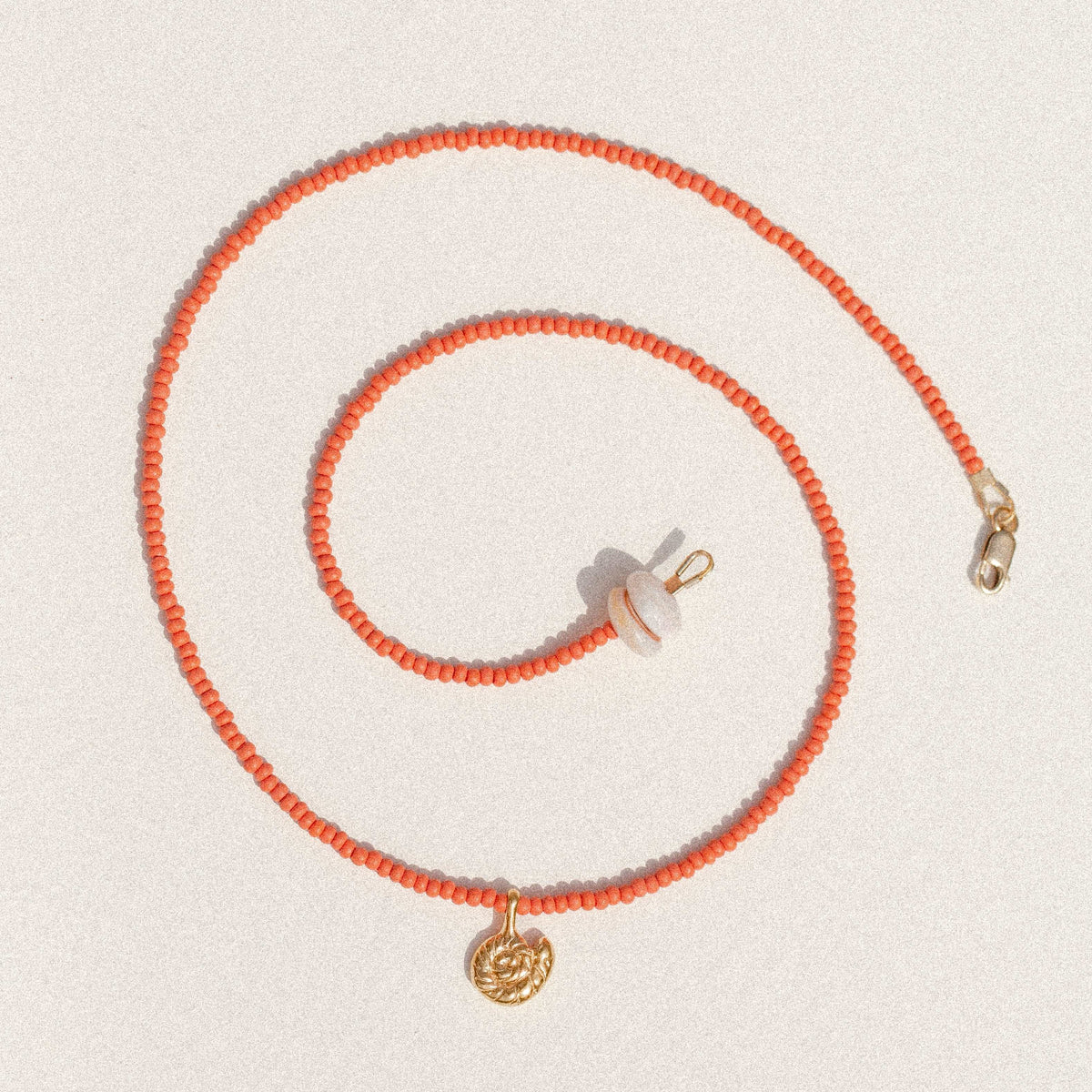 endless summer necklace // coral