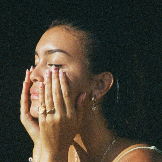 Gold we.ar the sea charm hoops