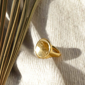 golden hour ring in recycled gold