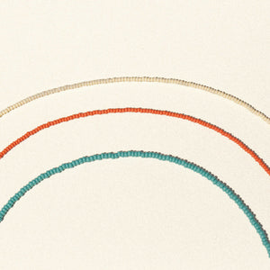 coral / blue crush / coconut necklace