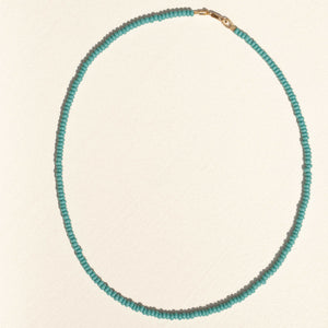 coral / blue crush / coconut necklace