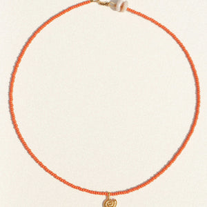 endless summer necklace // coral