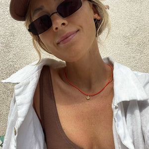endless summer necklace // coral